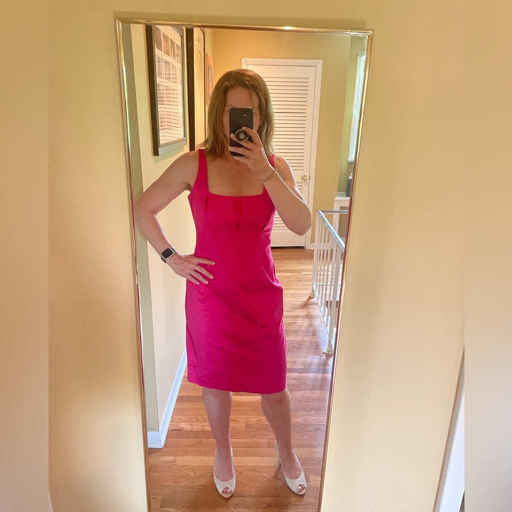NWOT Calvin Klein Hot Pink Sheath Dress 10
